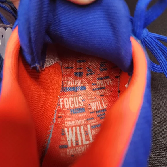 Under Armour Men's Blue and Orange Athletic Shoes - Picture 5 of 11